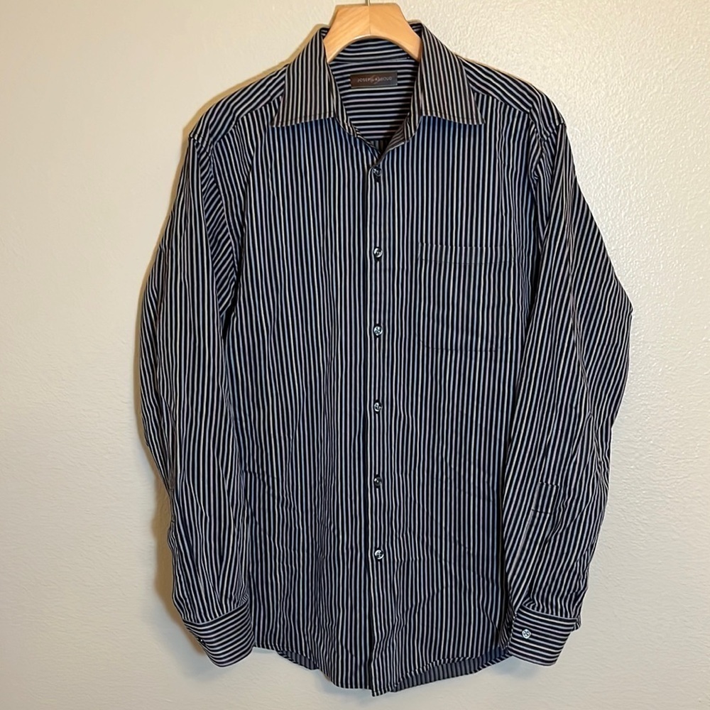 JOSEPH Abboud Striped Button Down Shirt